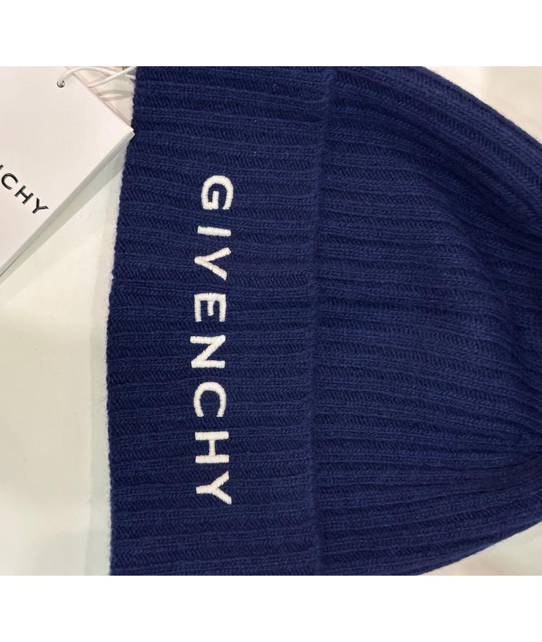 GIVENCHY Темно-синяя шерстяная шапка, фото 4