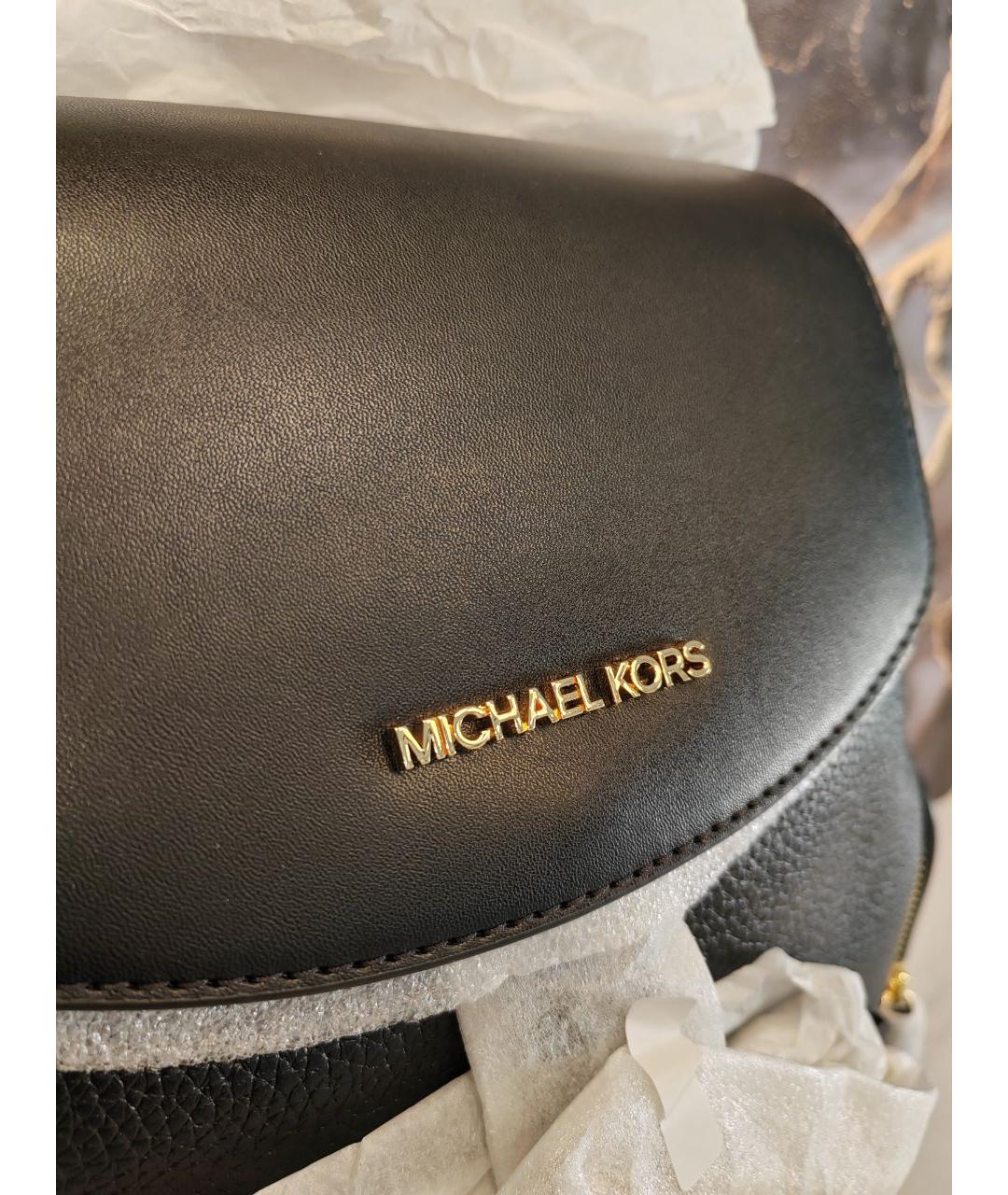 MICHAEL KORS Черный кожаный рюкзак, фото 7