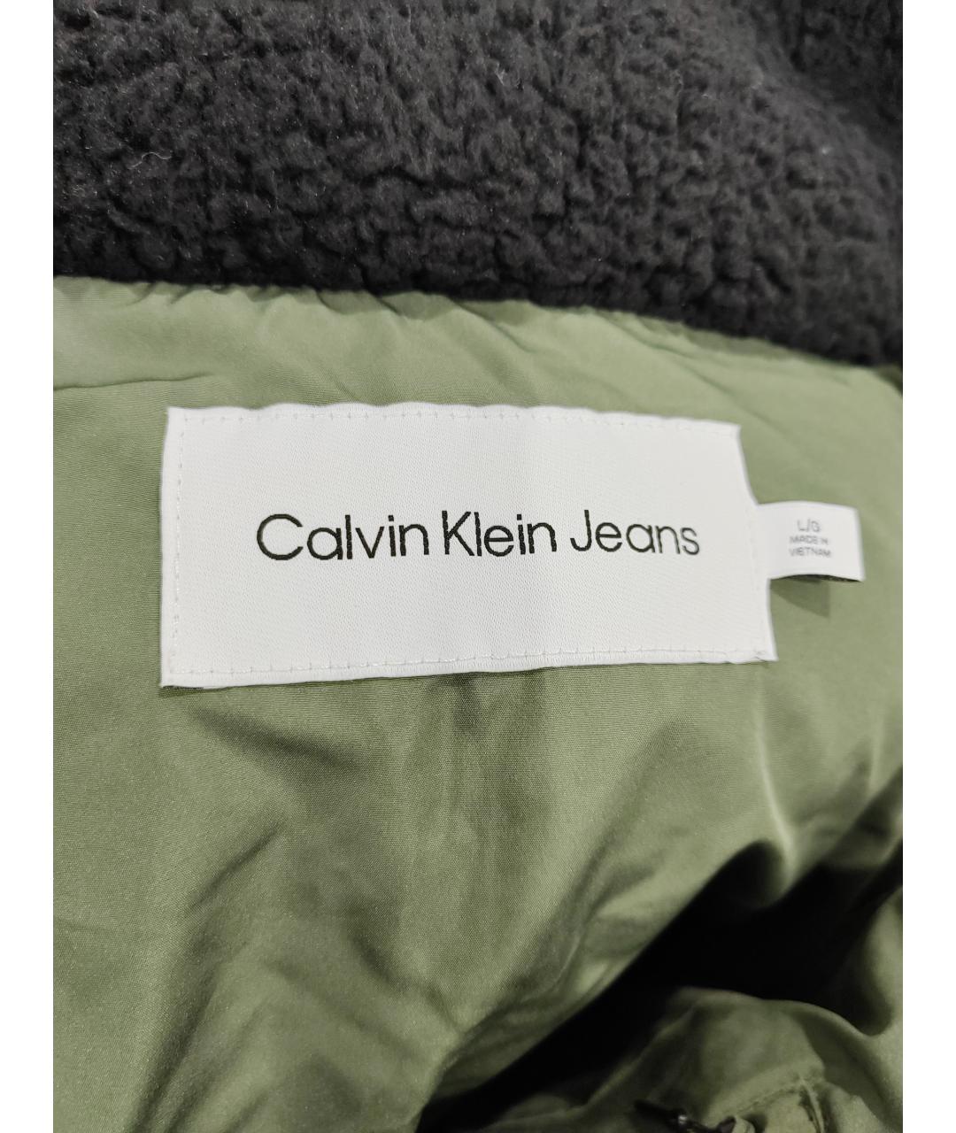 CALVIN KLEIN JEANS Хаки полиэстеровая куртка, фото 4