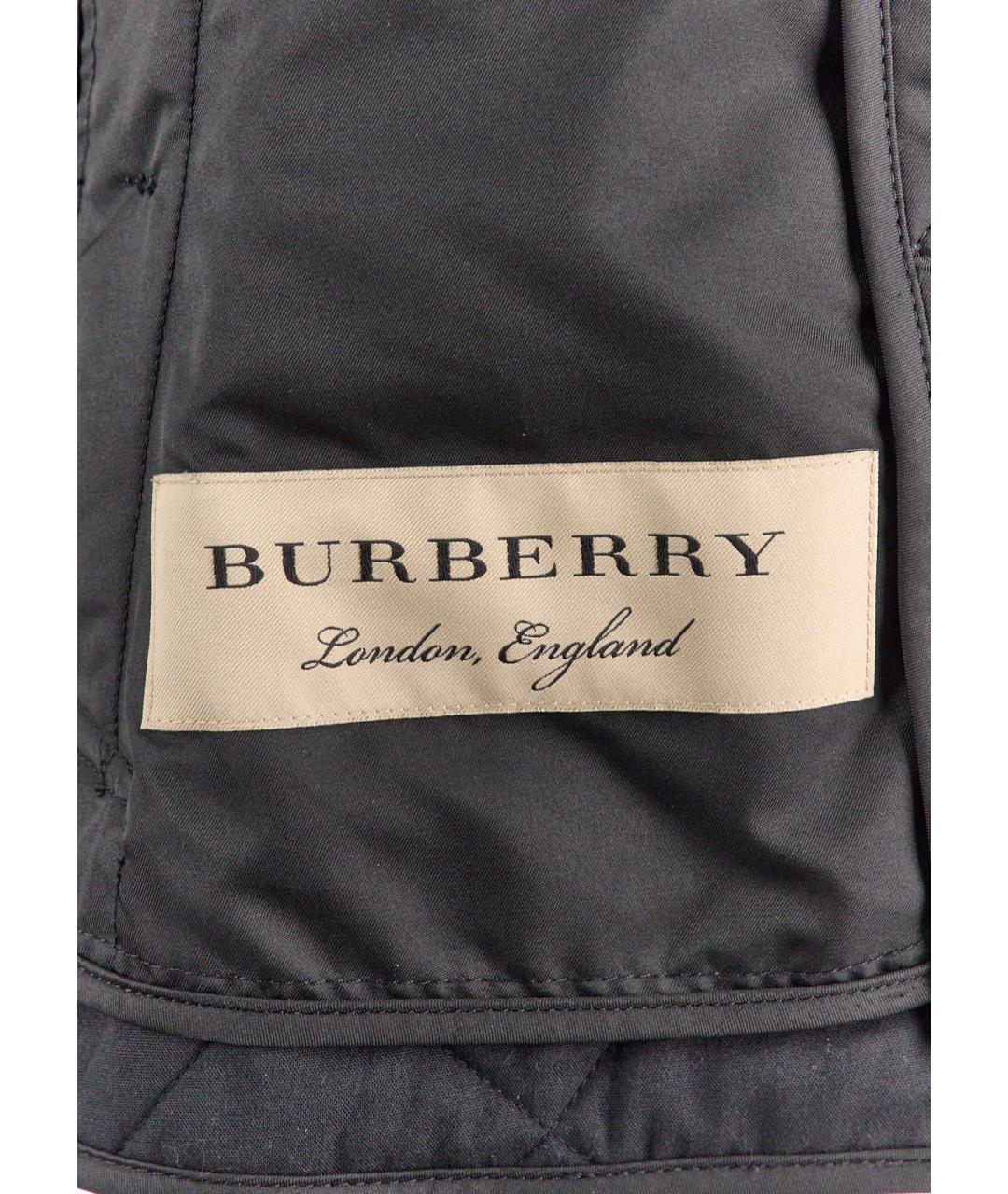 BURBERRY Черная полиэстеровая куртка, фото 3