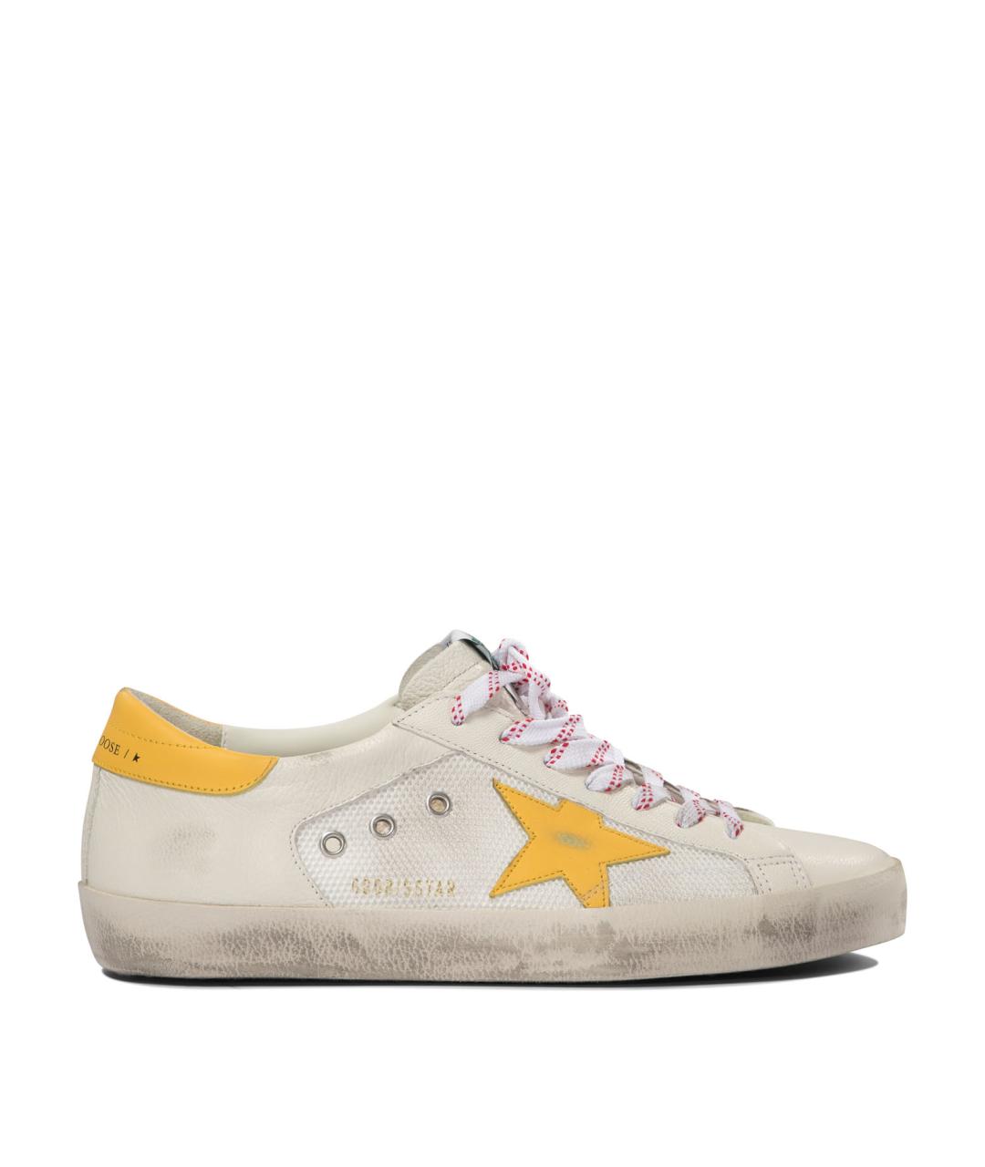 GOLDEN GOOSE DELUXE BRAND Белые кожаные низкие кроссовки / кеды, фото 1