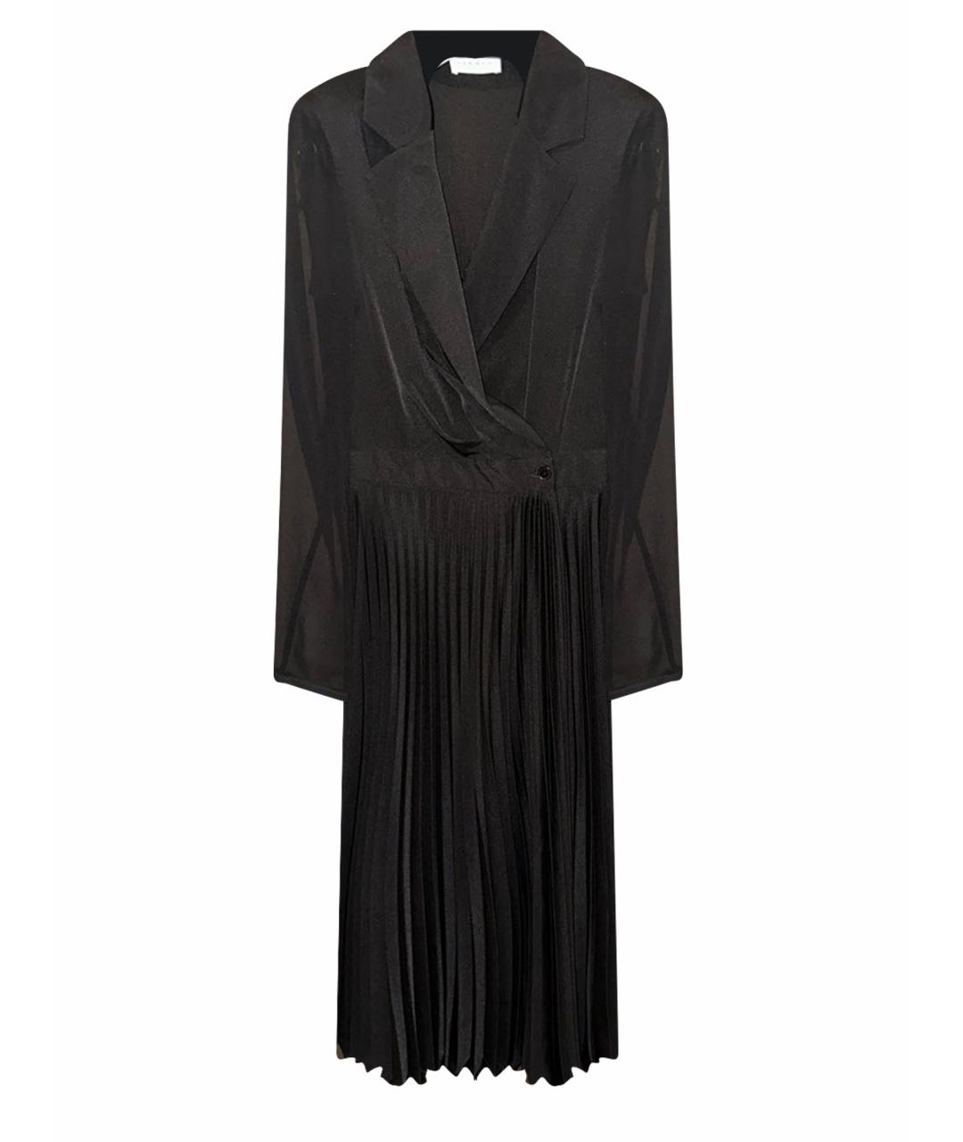 SANDRO Черное полиэстеровое коктейльное платье, фото 1