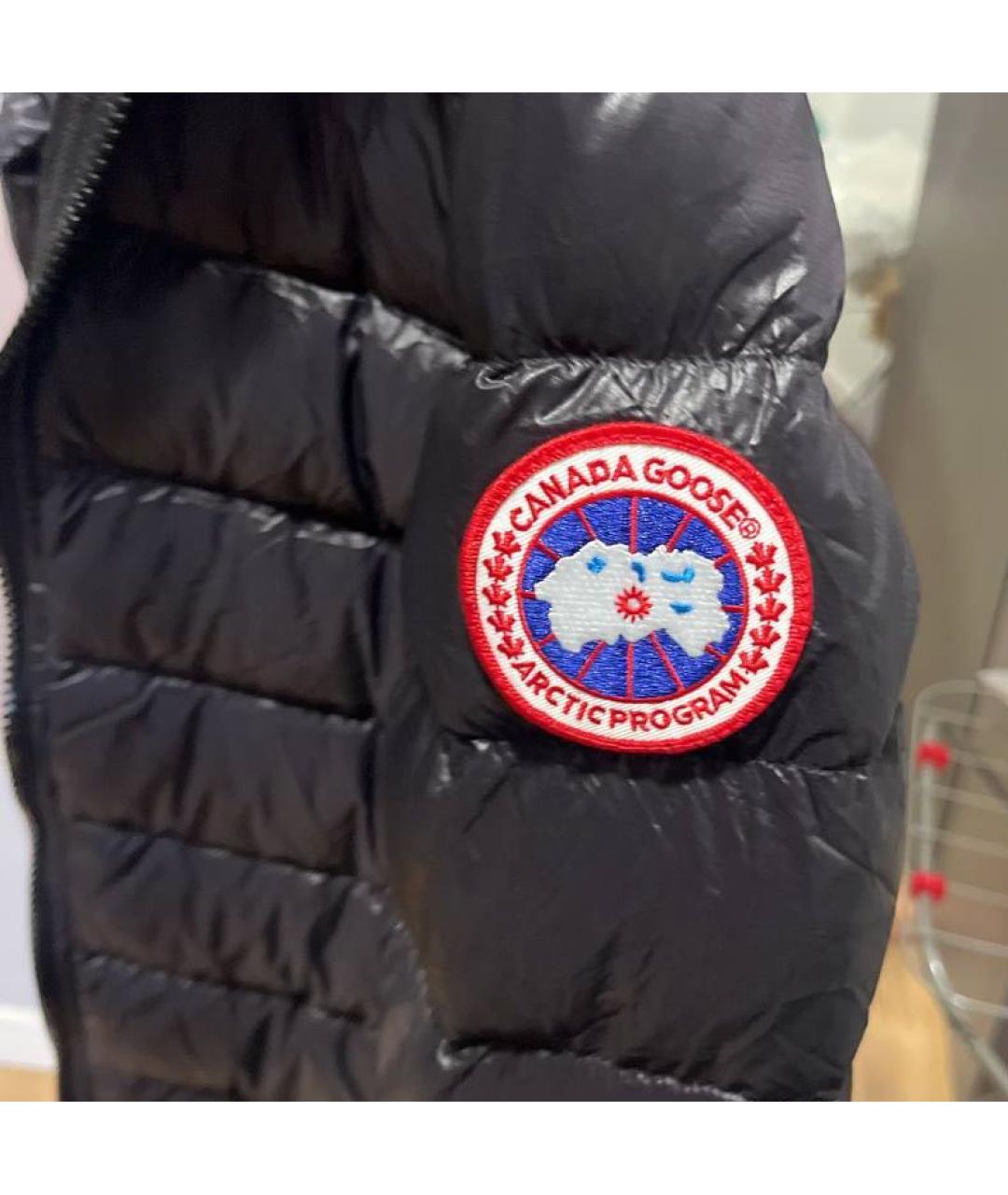 CANADA GOOSE Черная полиэстеровая куртка, фото 4