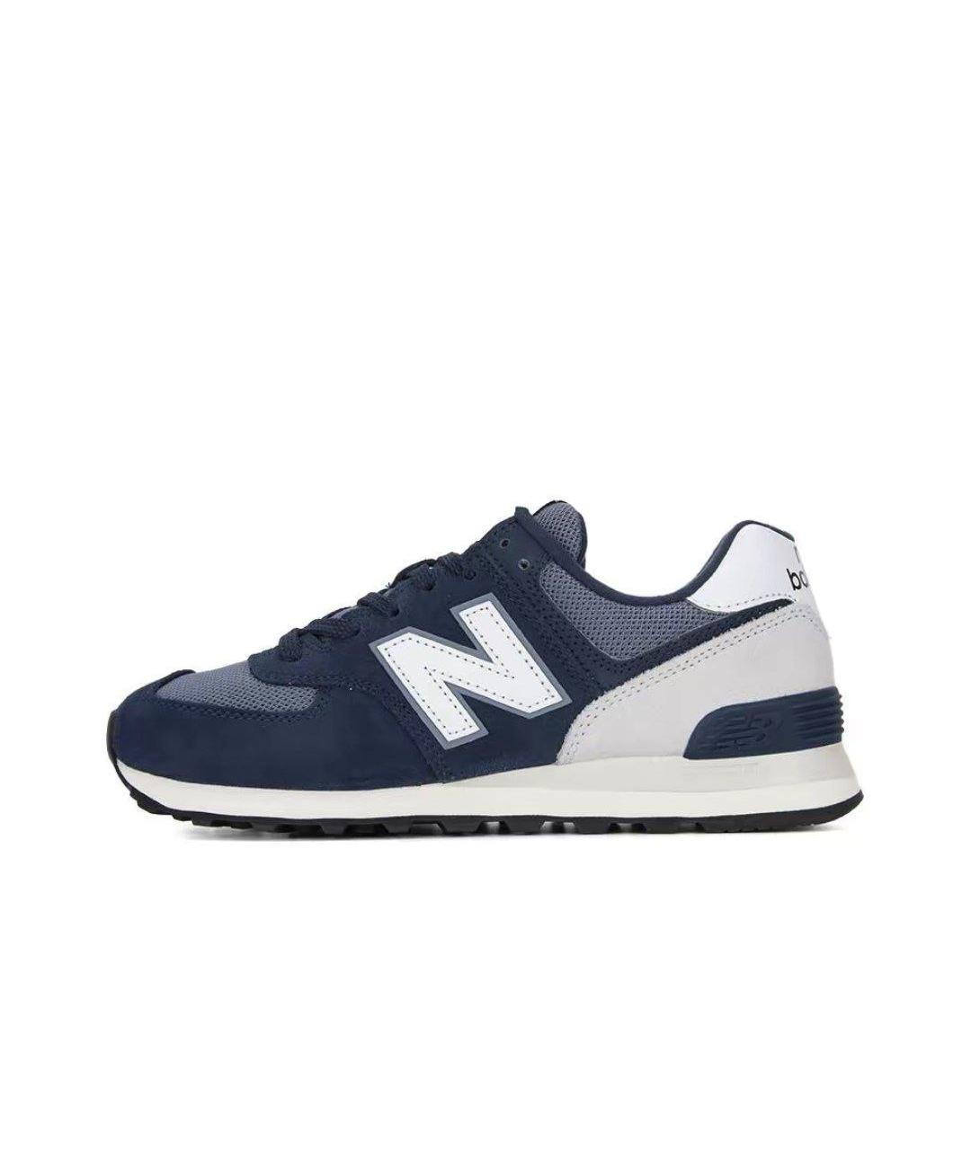 NEW BALANCE Синие замшевые низкие кроссовки / кеды, фото 7