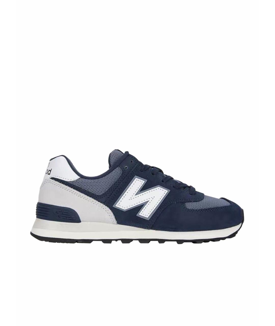 NEW BALANCE Синие замшевые низкие кроссовки / кеды, фото 1