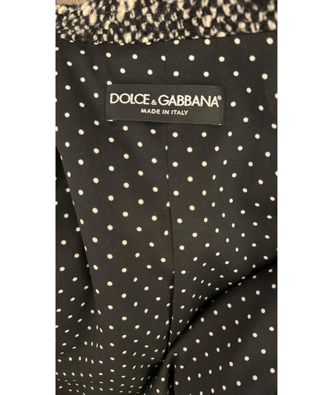 DOLCE&GABBANA Черный шерстяной жакет/пиджак, фото 3