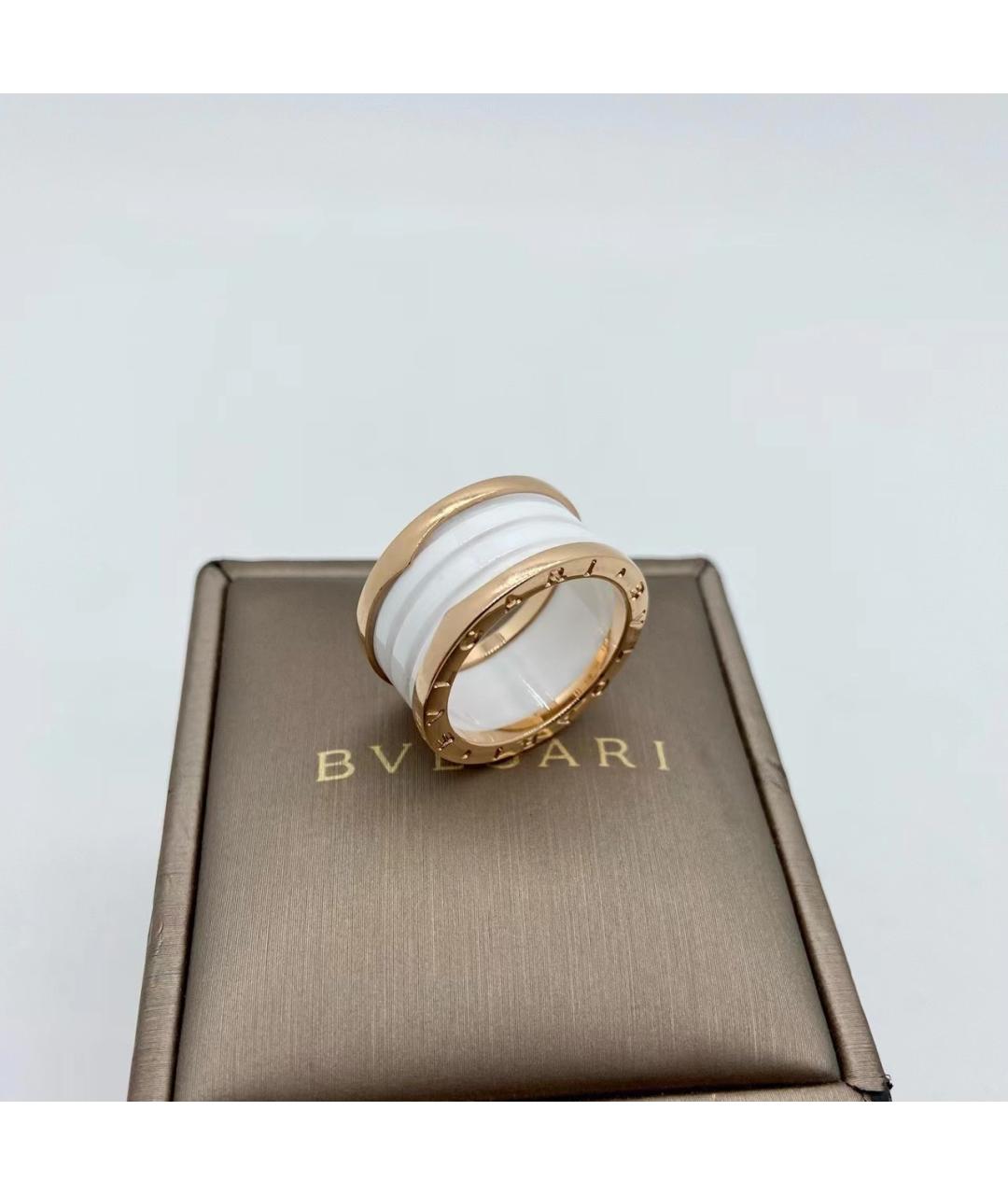 BVLGARI Белое кольцо из розового золота, фото 4