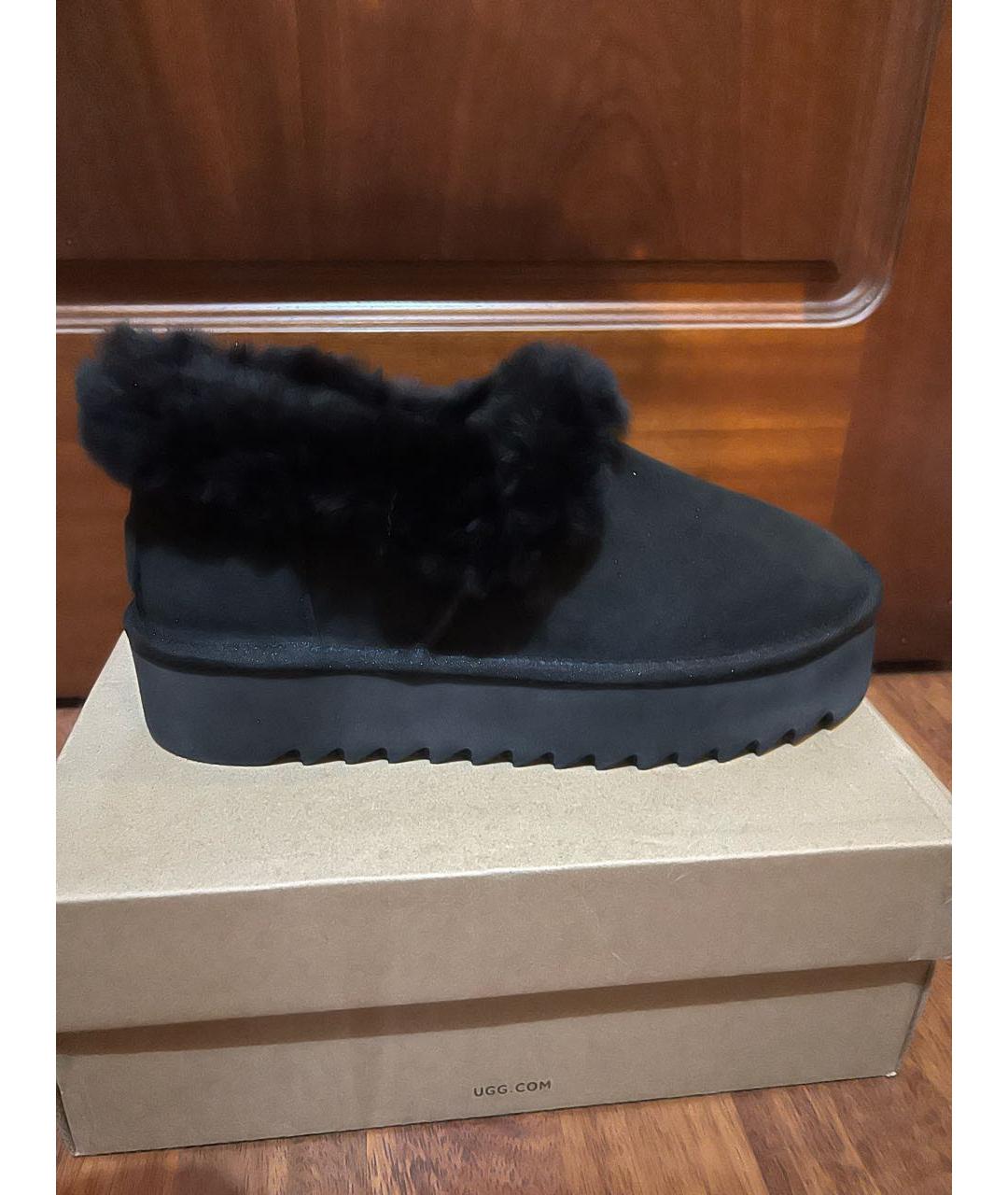 UGG AUSTRALIA Черные замшевые ботинки, фото 7