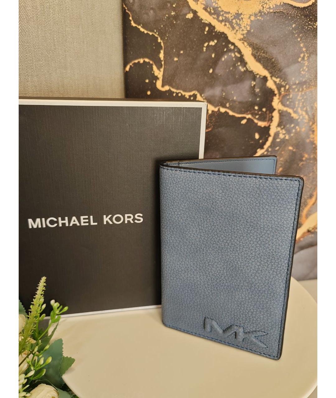 MICHAEL KORS Голубой кошелек из искусственной кожи, фото 5