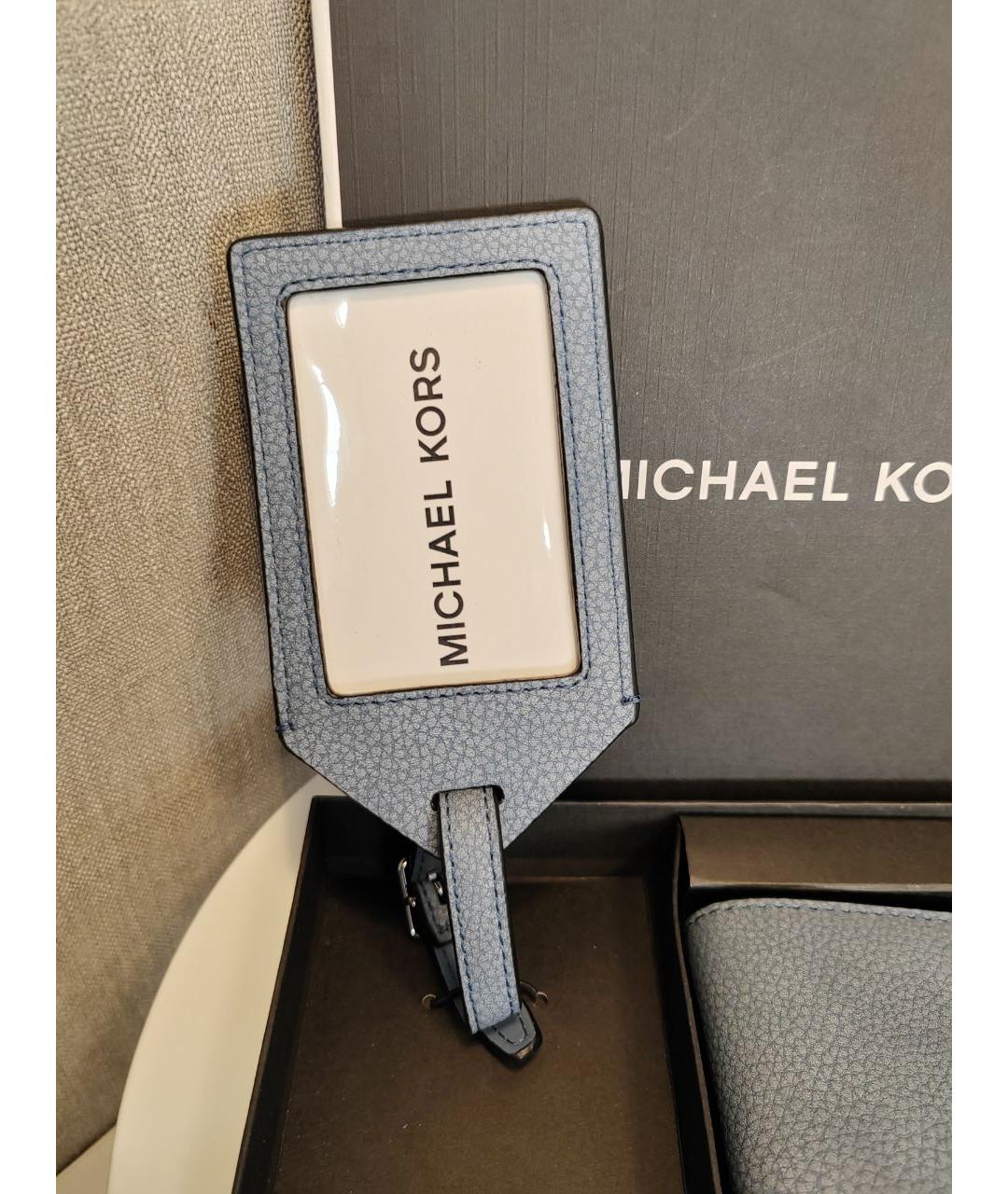 MICHAEL KORS Голубой кошелек из искусственной кожи, фото 7