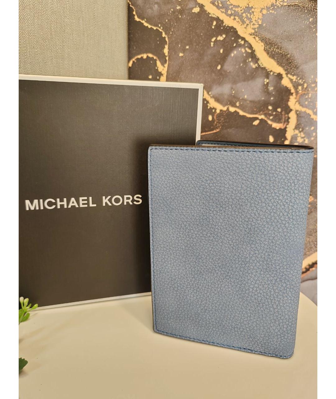 MICHAEL KORS Голубой кошелек из искусственной кожи, фото 6