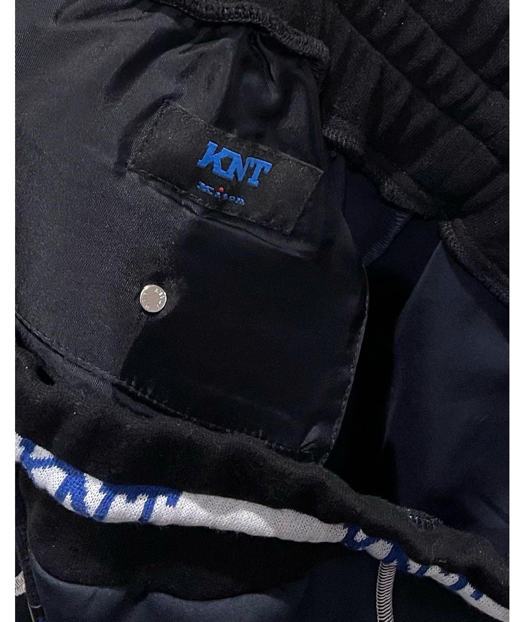KITON Серые хлопко-эластановые повседневные брюки, фото 6