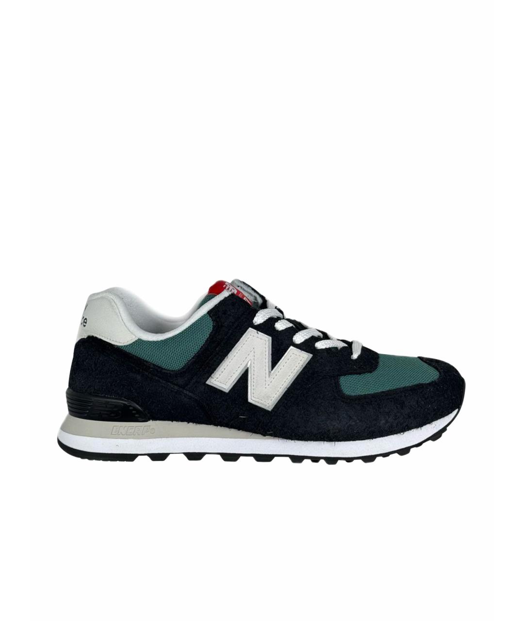 NEW BALANCE Черные замшевые низкие кроссовки / кеды, фото 1