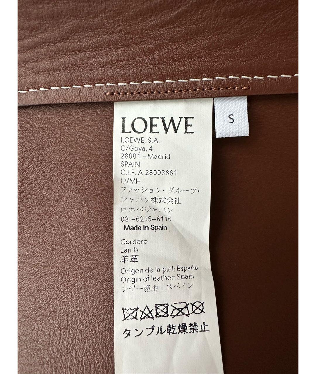 LOEWE Коричневый кожаный ремень, фото 6