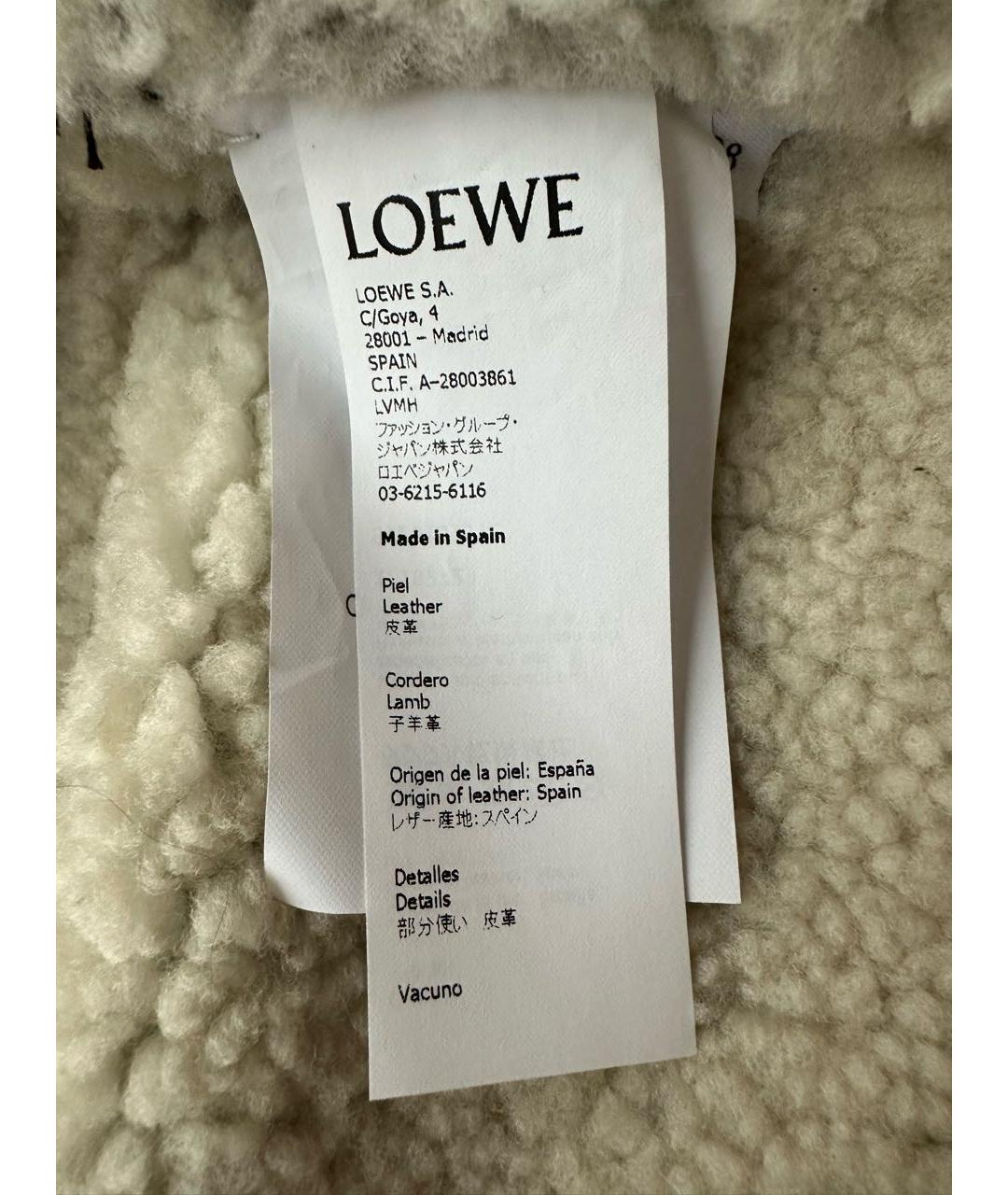 LOEWE Черная кожаная дубленка, фото 8