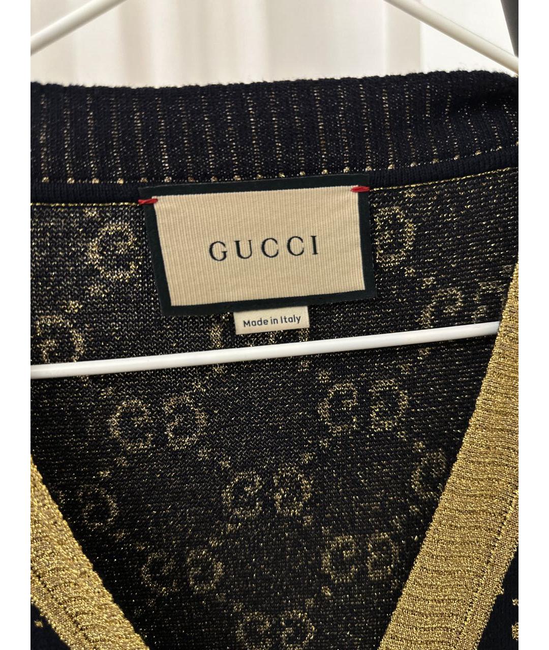 GUCCI Черный хлопковый кардиган, фото 3