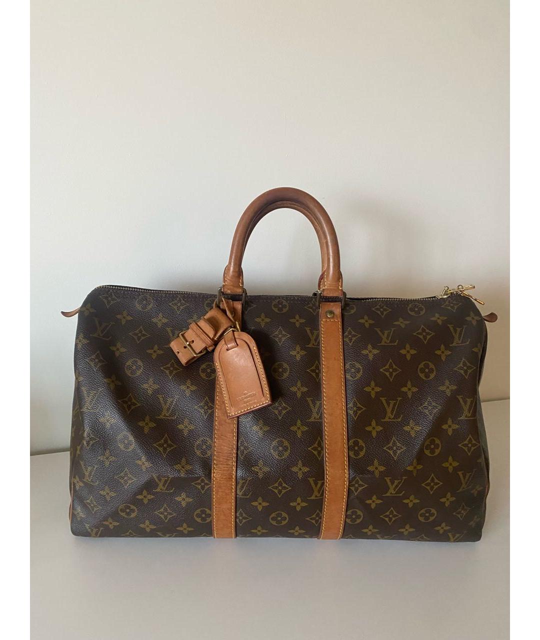 LOUIS VUITTON Коричневая дорожная/спортивная сумка, фото 9