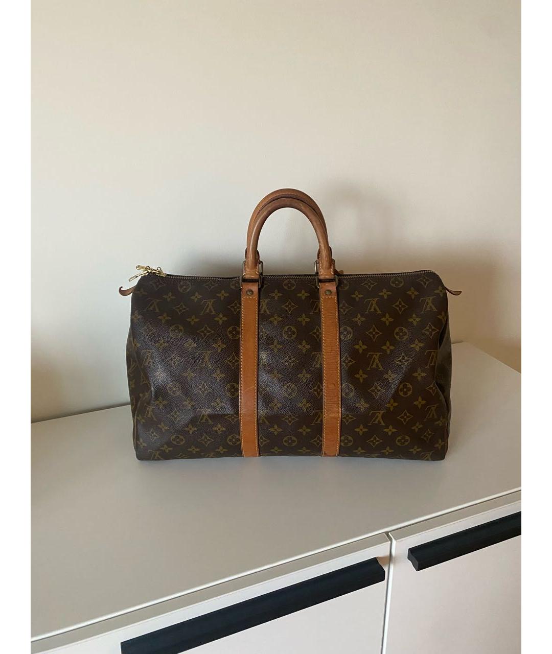 LOUIS VUITTON Коричневая дорожная/спортивная сумка, фото 2