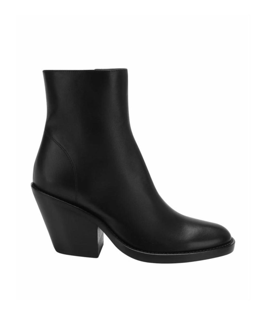 ANN DEMEULEMEESTER Черные кожаные полусапоги, фото 7