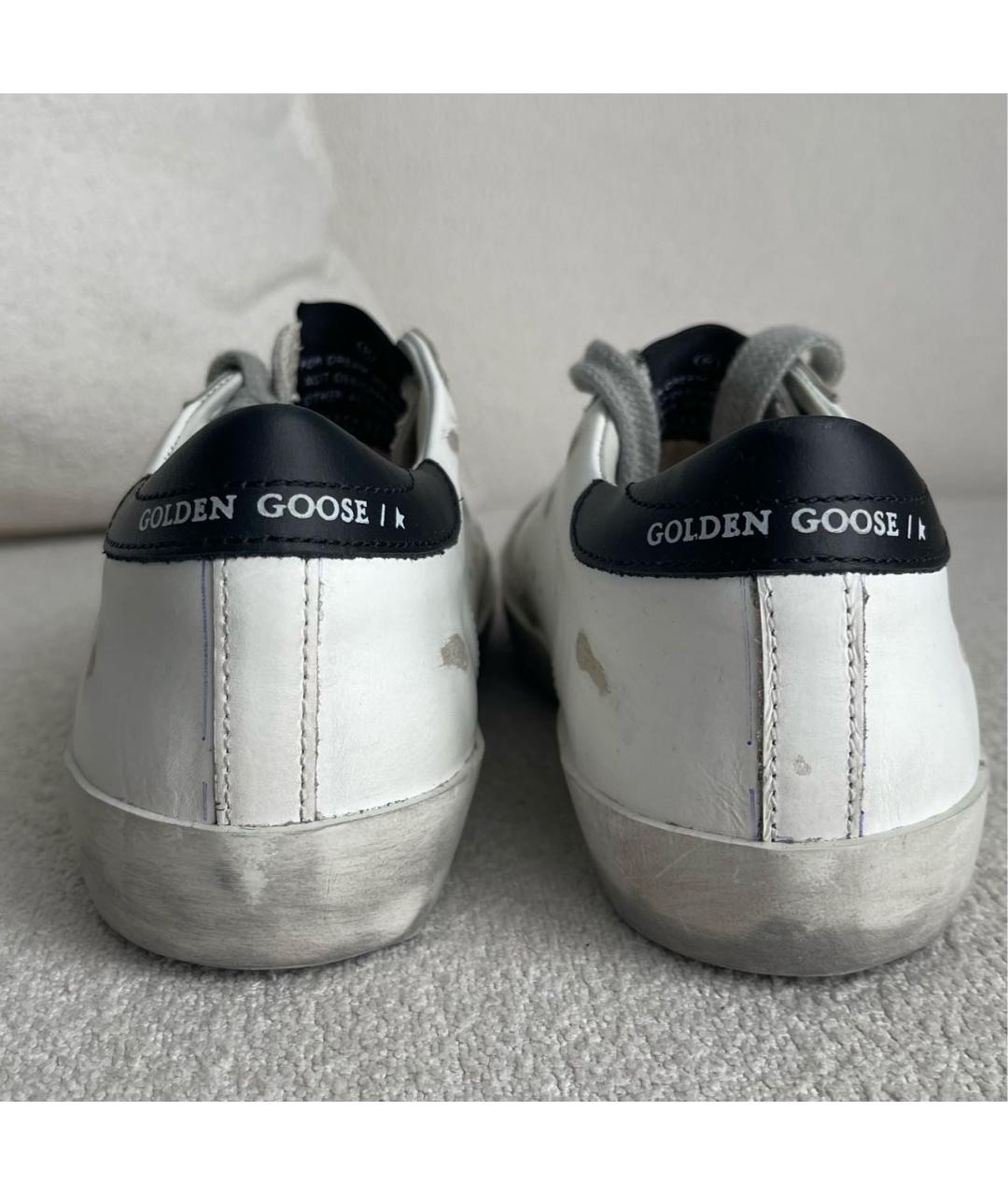 GOLDEN GOOSE DELUXE BRAND Белые кожаные кеды, фото 2