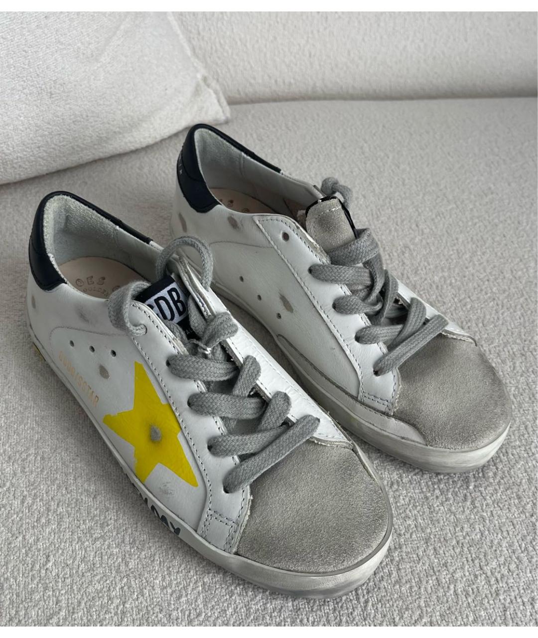 GOLDEN GOOSE DELUXE BRAND Белые кожаные кеды, фото 4