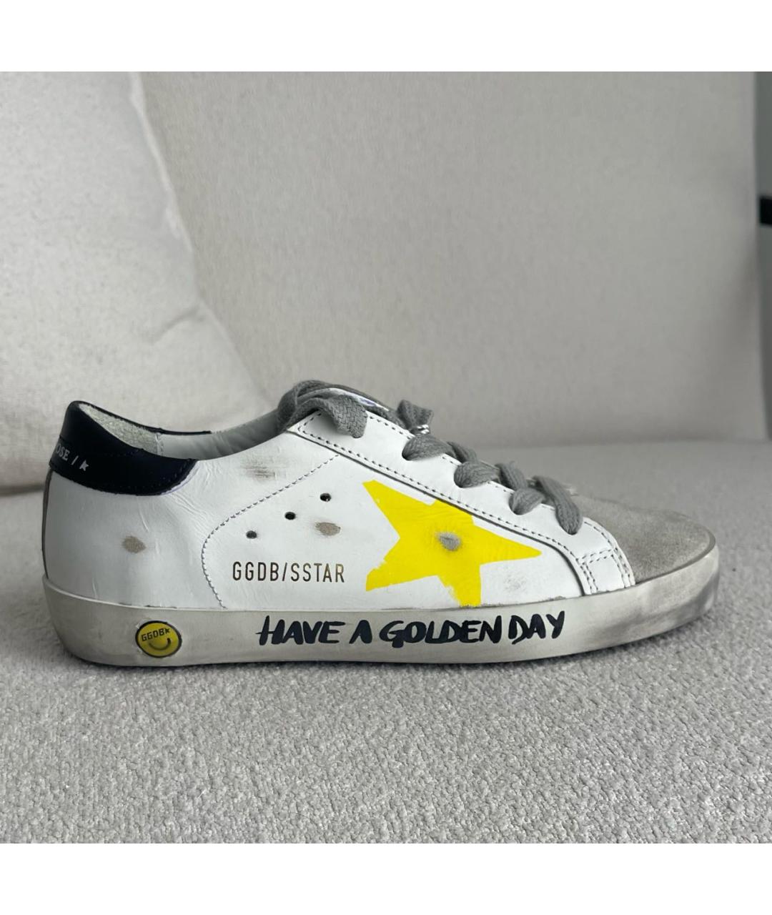 GOLDEN GOOSE DELUXE BRAND Белые кожаные кеды, фото 5