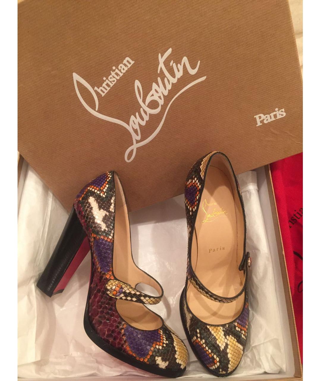 CHRISTIAN LOUBOUTIN Мульти туфли из экзотической кожи, фото 2