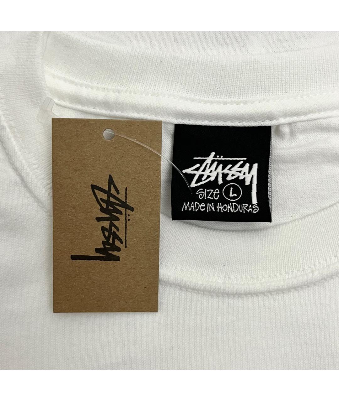 STUSSY Белая хлопковая футболка, фото 5