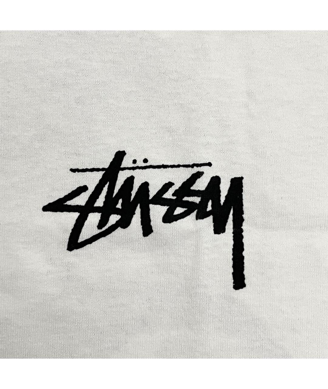 STUSSY Белая хлопковая футболка, фото 3