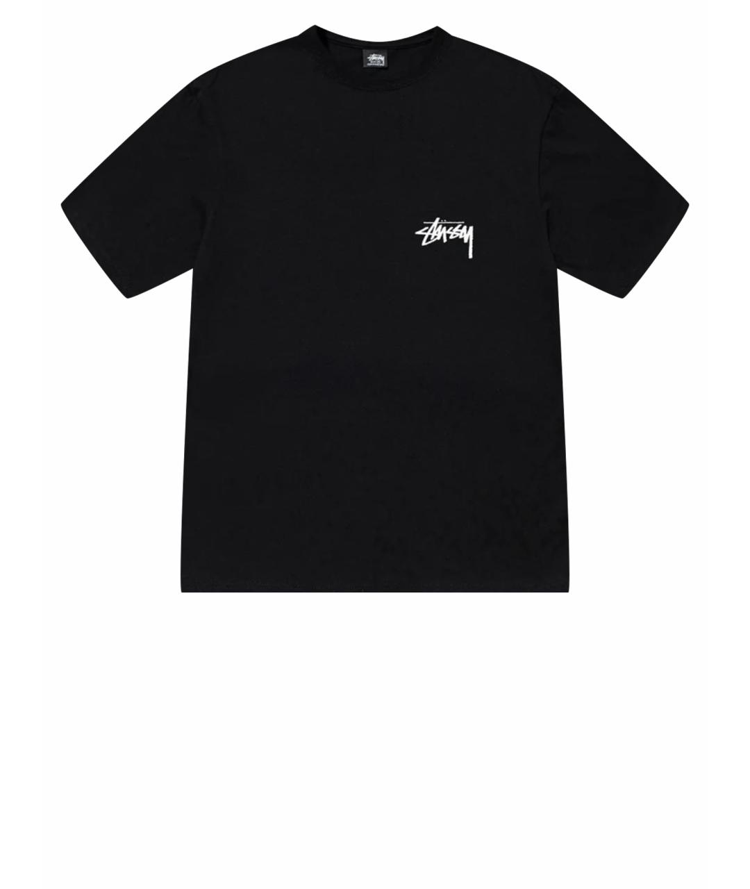 STUSSY Черная хлопковая футболка, фото 1