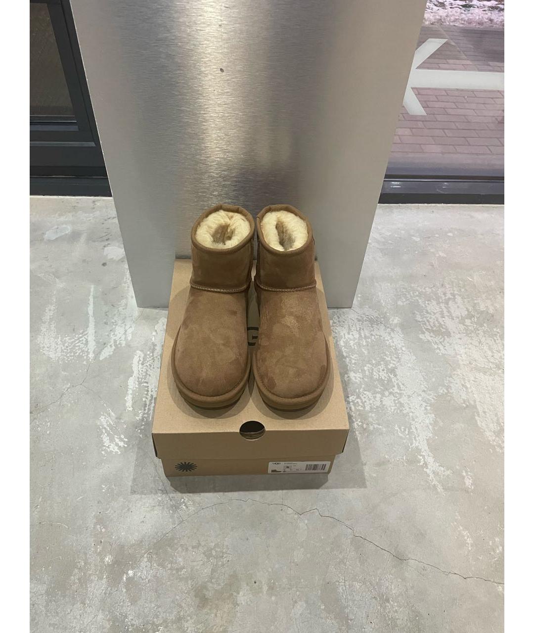 UGG AUSTRALIA Коричневые замшевые сабо, фото 2