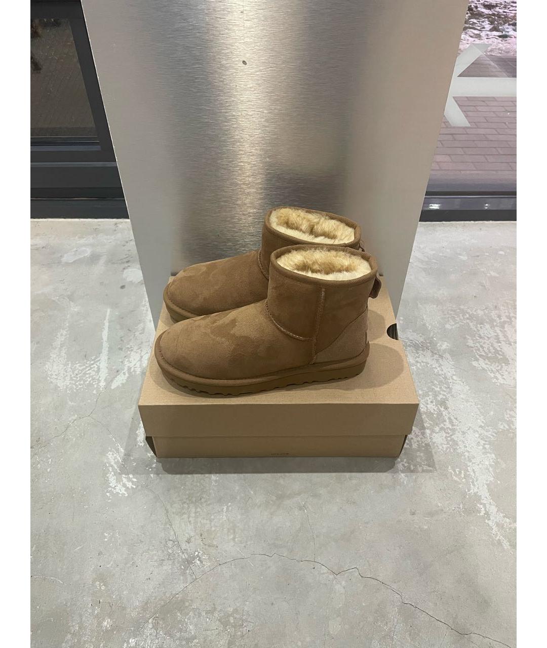 UGG AUSTRALIA Коричневые замшевые сабо, фото 5