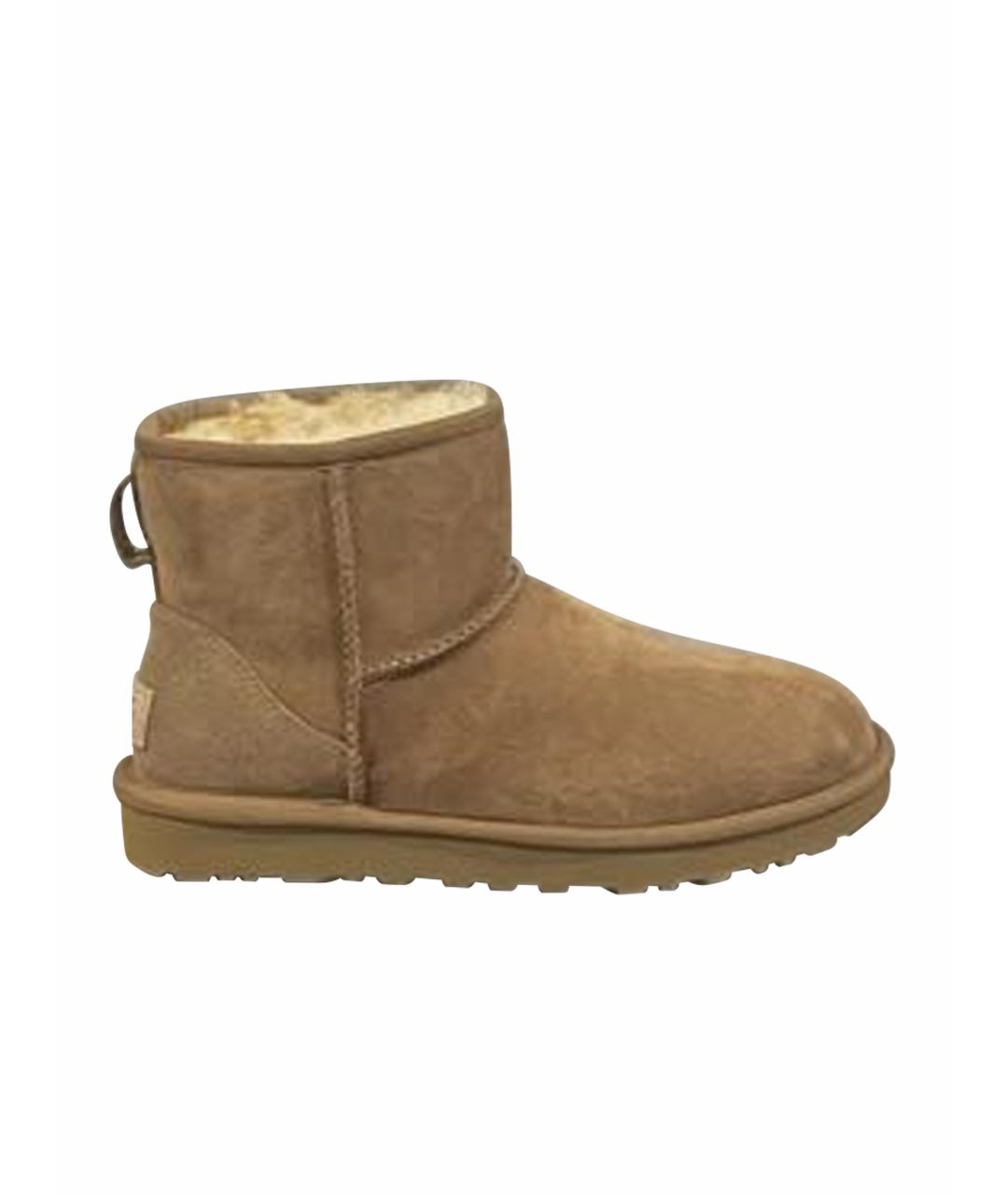 UGG AUSTRALIA Коричневые замшевые сабо, фото 1