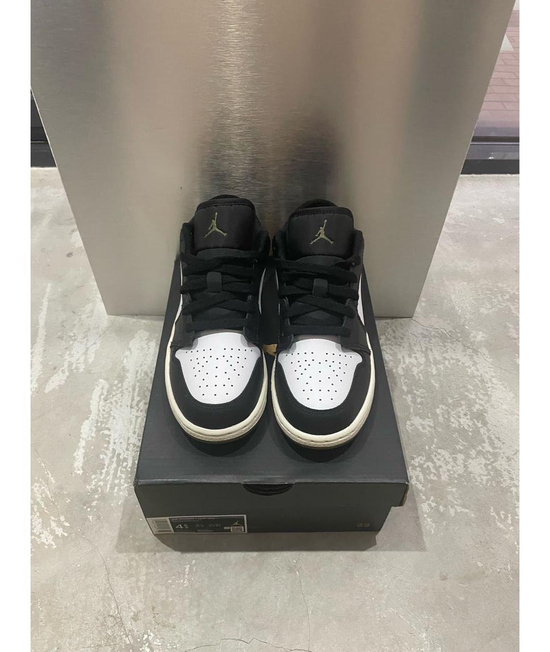 JORDAN Хаки кожаные кроссовки, фото 2