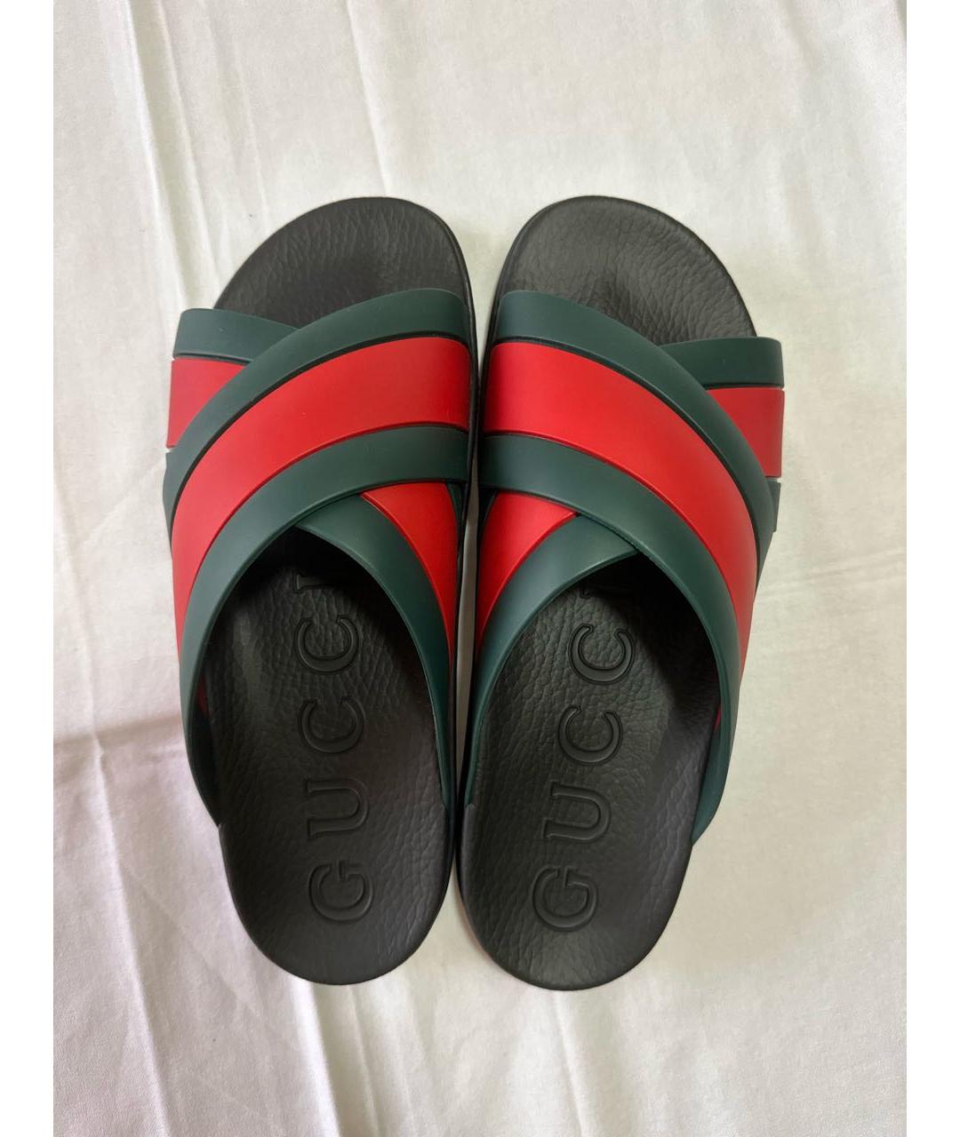 GUCCI Резиновые шлепанцы, фото 3