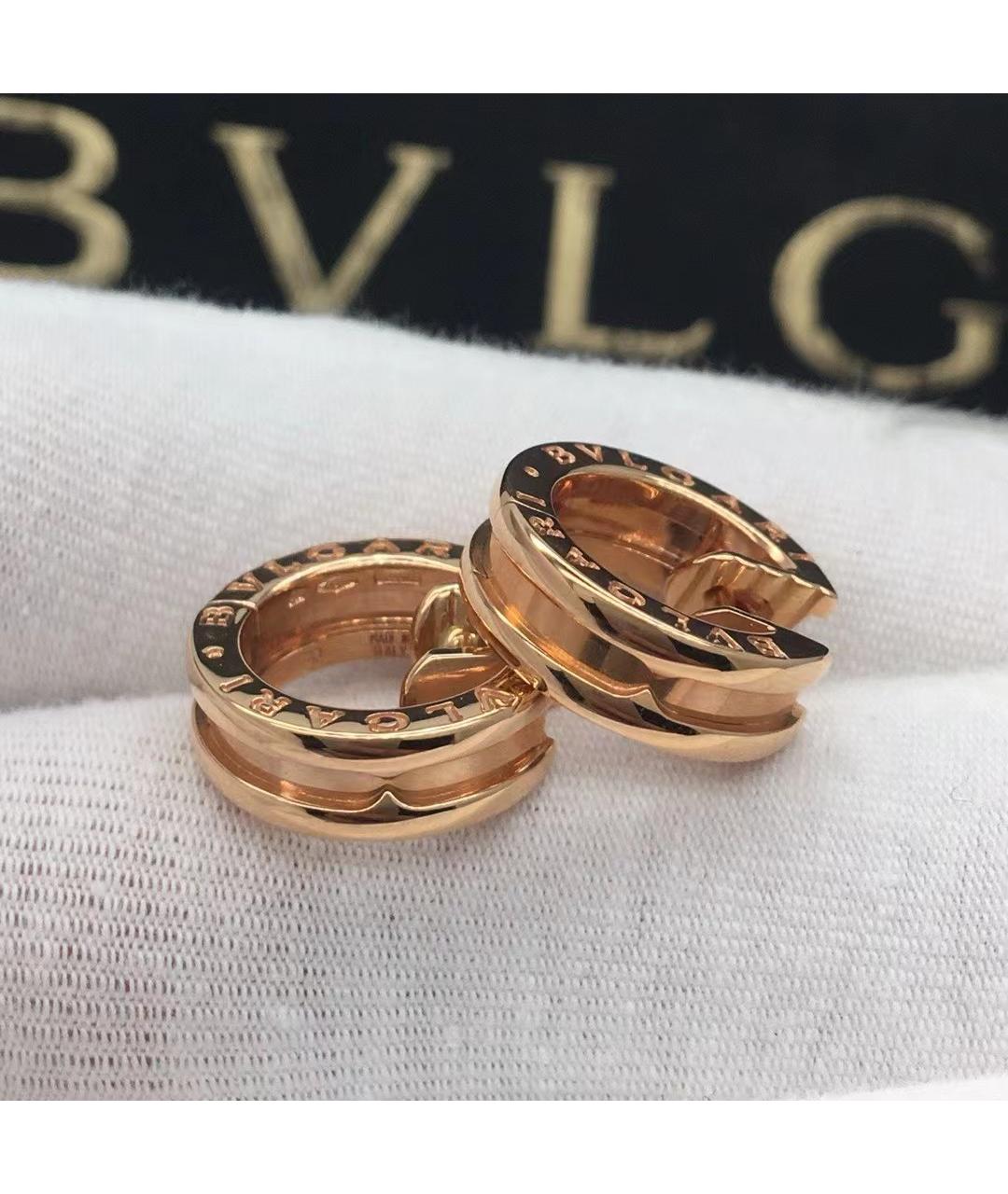 BVLGARI Золотые серьги из розового золота, фото 3