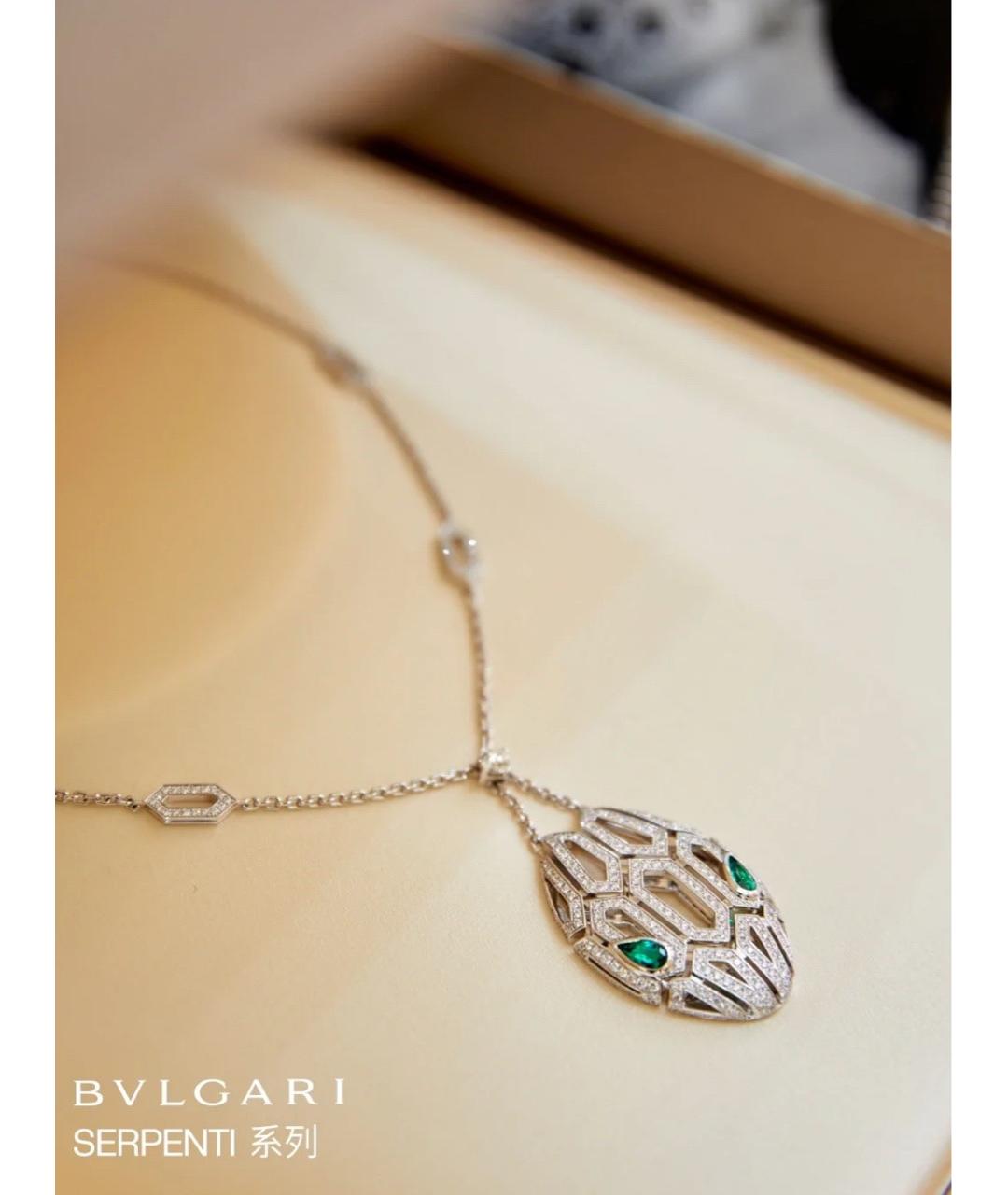 BVLGARI Серебряная подвеска из белого золота, фото 4