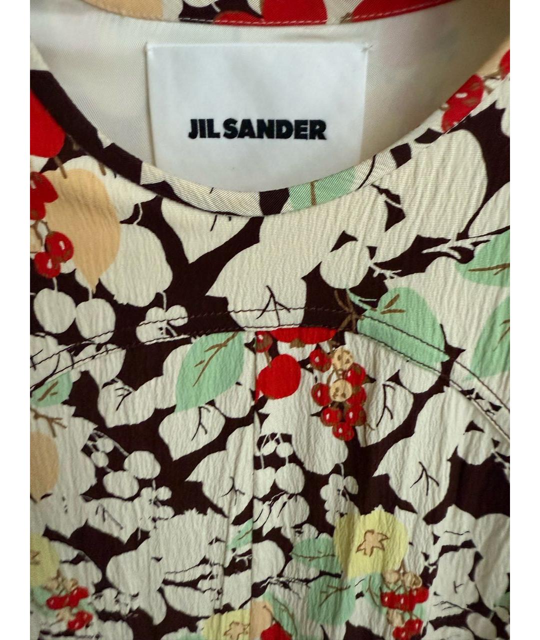 JIL SANDER Мульти полиэстеровое коктейльное платье, фото 2