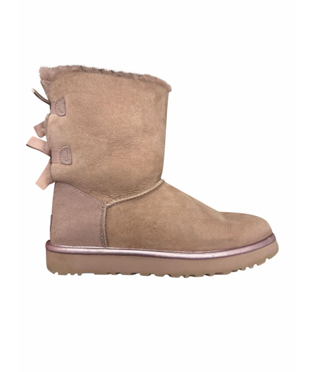 UGG AUSTRALIA Розовые замшевые ботинки, фото 1