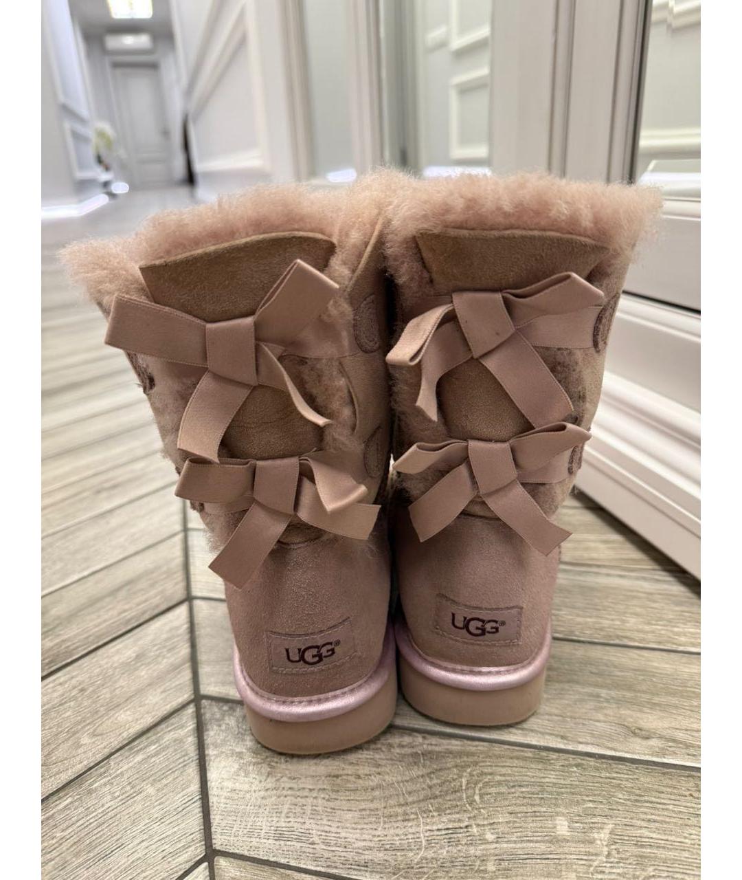 UGG AUSTRALIA Розовые замшевые ботинки, фото 5