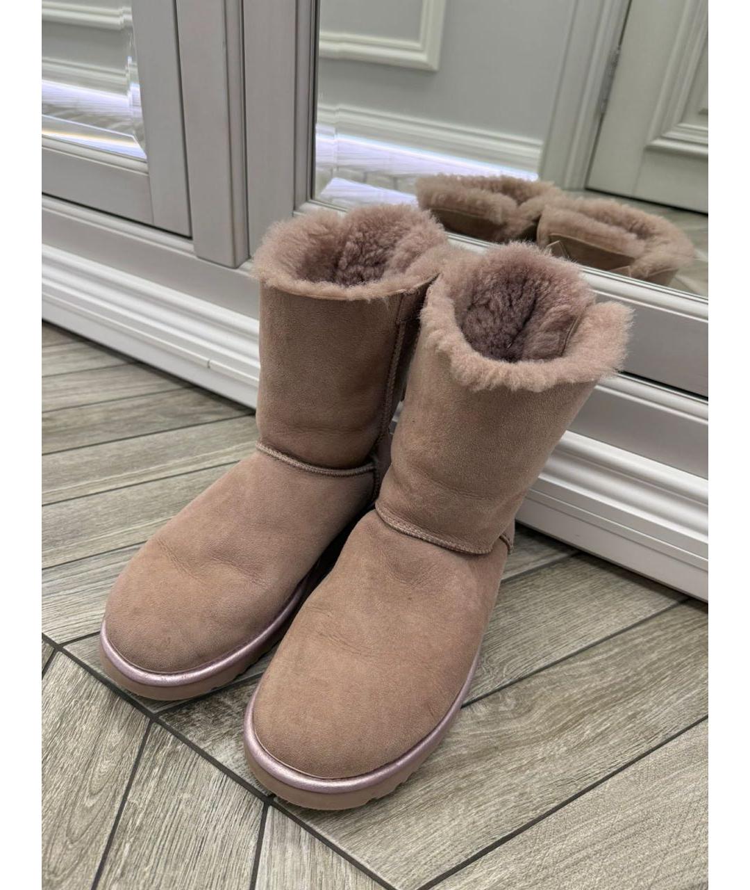 UGG AUSTRALIA Розовые замшевые ботинки, фото 8