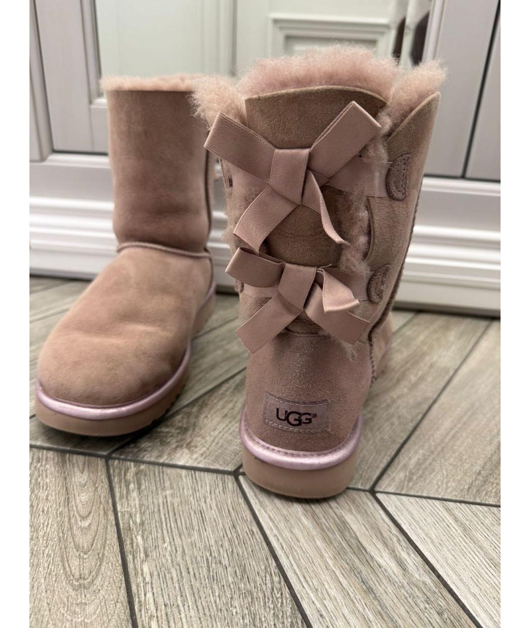 UGG AUSTRALIA Розовые замшевые ботинки, фото 4