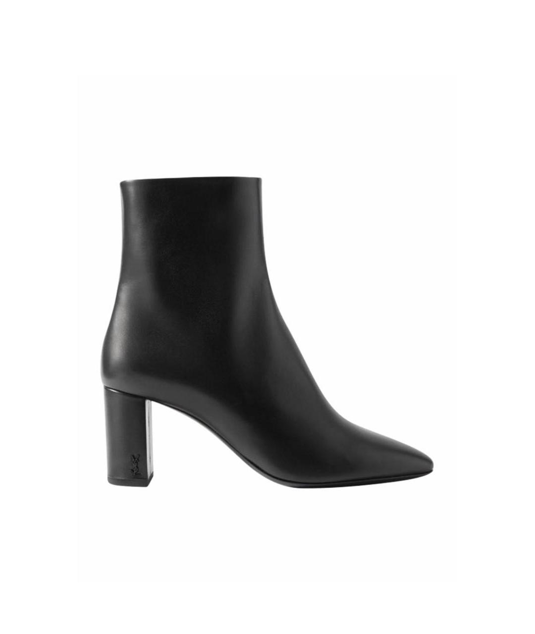 SAINT LAURENT Черные кожаные ботильоны, фото 7
