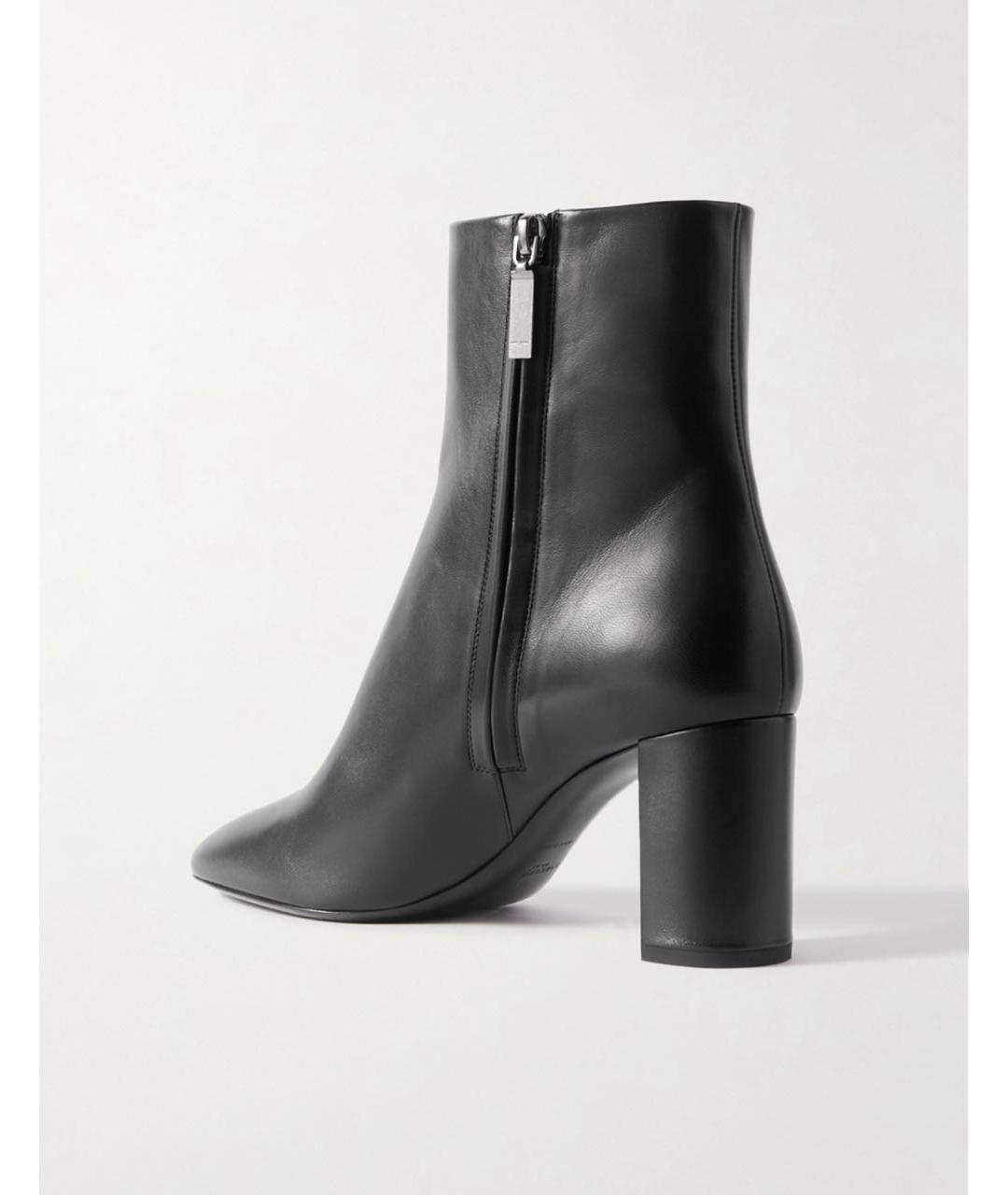 SAINT LAURENT Черные кожаные ботильоны, фото 2