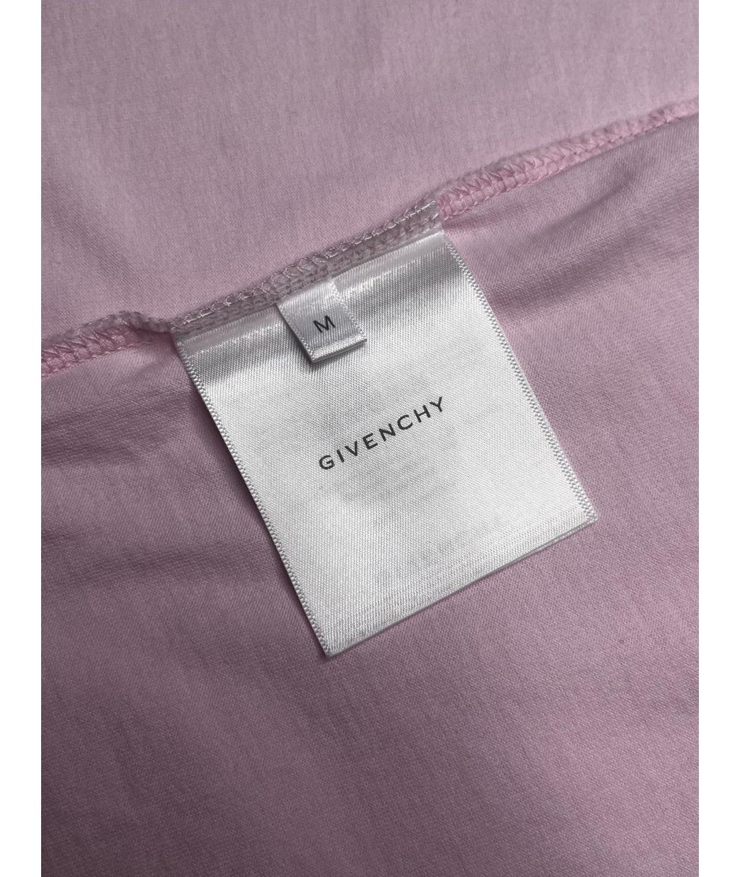 GIVENCHY Розовая хлопковая футболка, фото 5