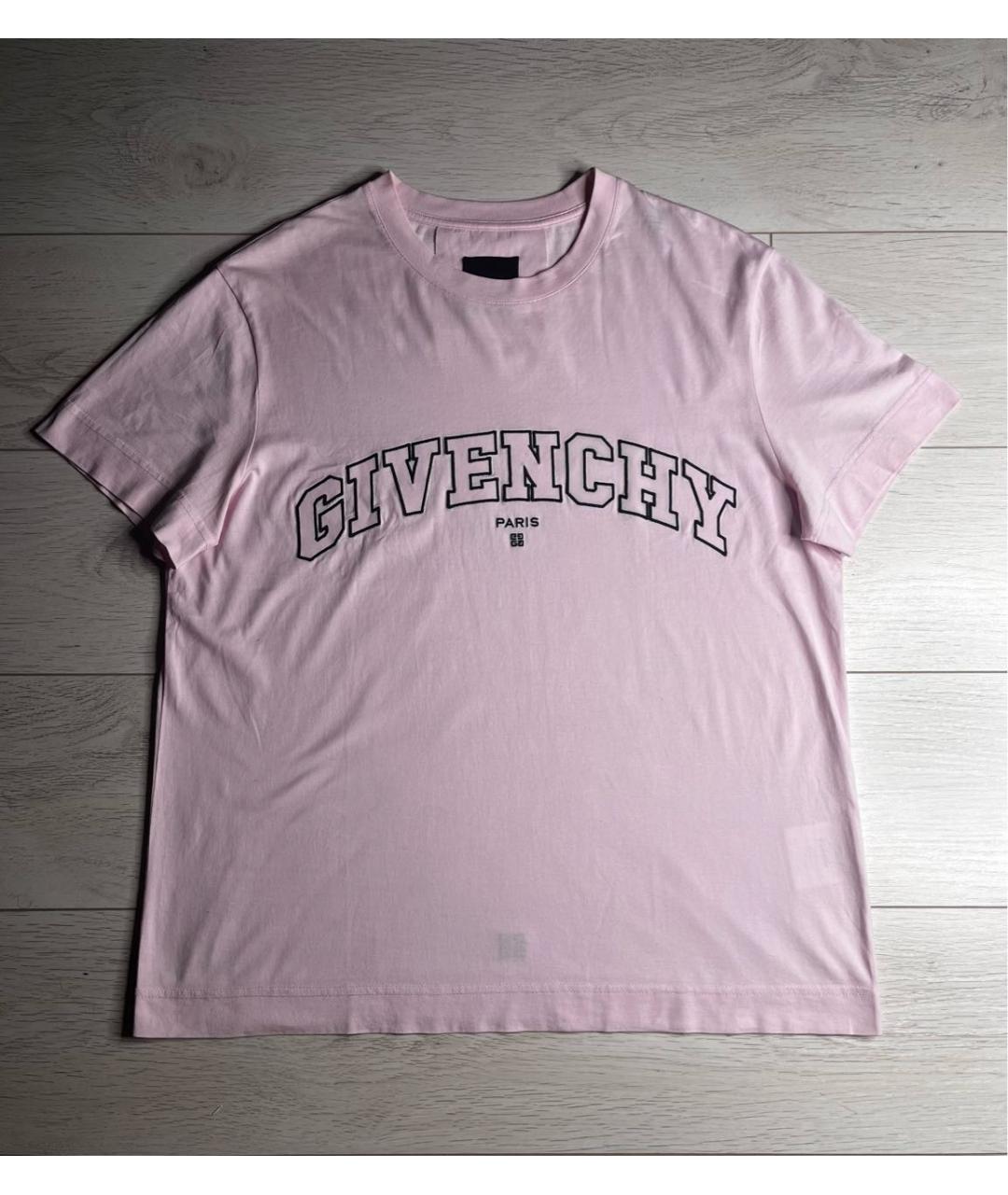 GIVENCHY Розовая хлопковая футболка, фото 7