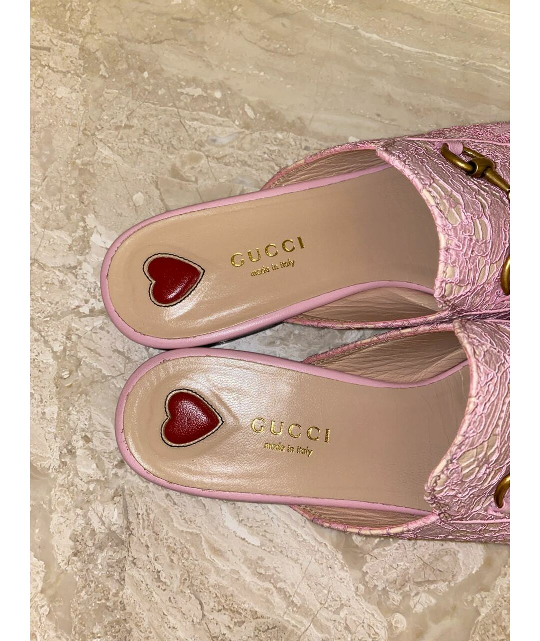 GUCCI Розовые кожаные мюли, фото 2