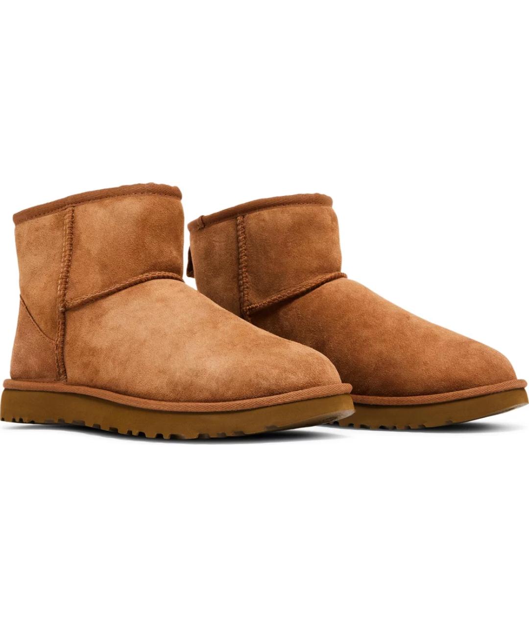 UGG AUSTRALIA Бежевые замшевые ботинки, фото 4