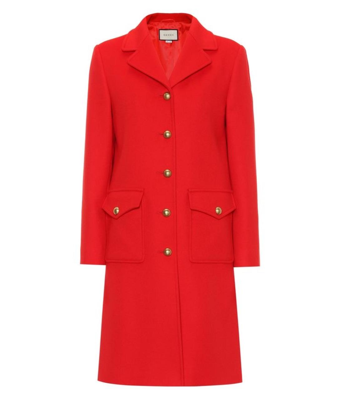 GUCCI Красное шерстяное пальто, фото 1