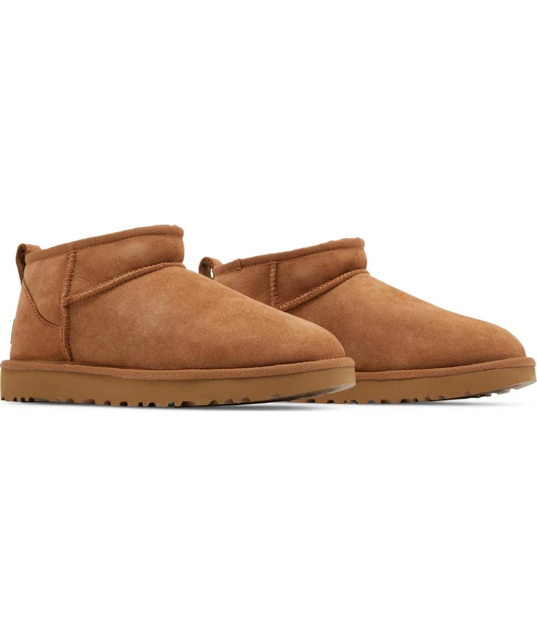 UGG AUSTRALIA Бежевые замшевые ботинки, фото 4